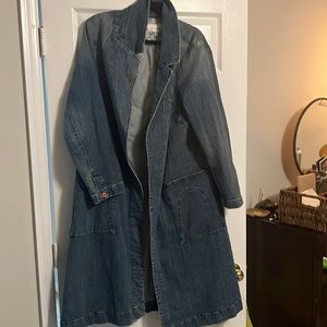 Anthropologie denim trench
